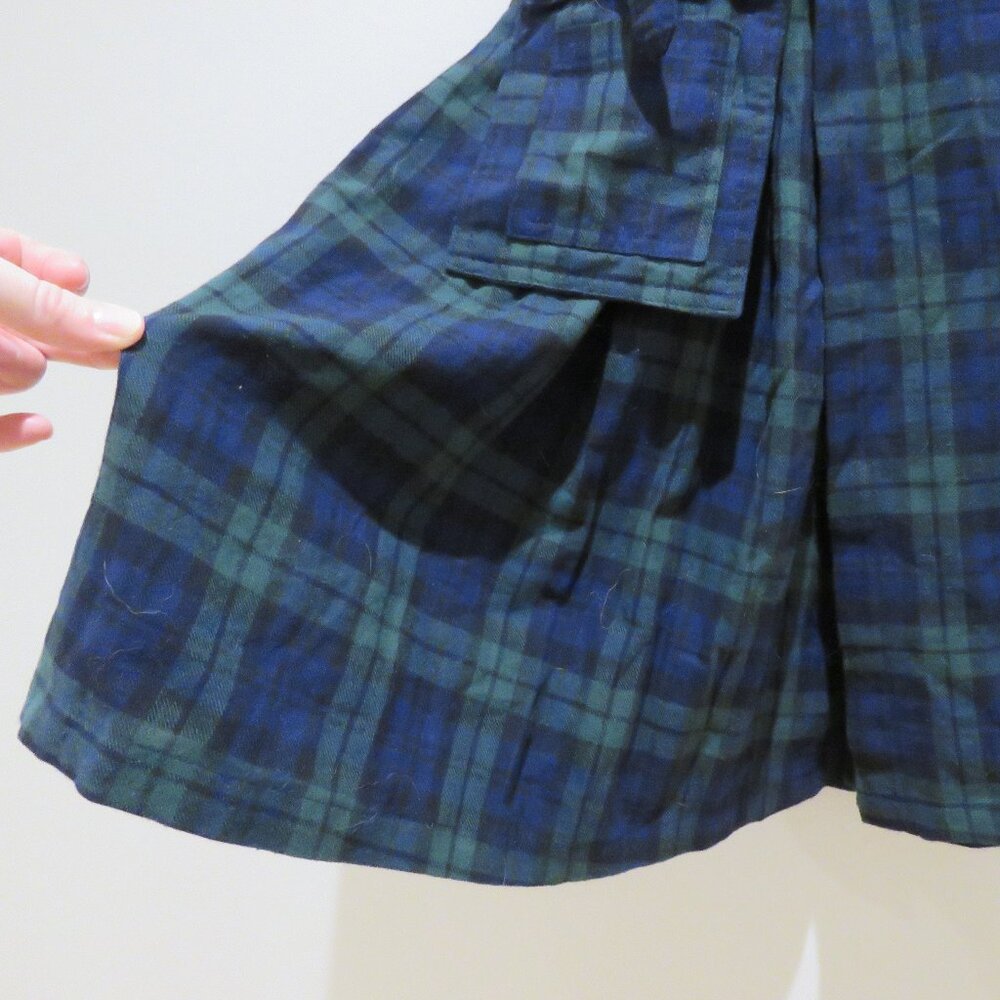 SCARLET DARKNESS Scottish Tartan Black Watch Plaid Kilt Small Alt Punk Grunge - Picture 7 of 16